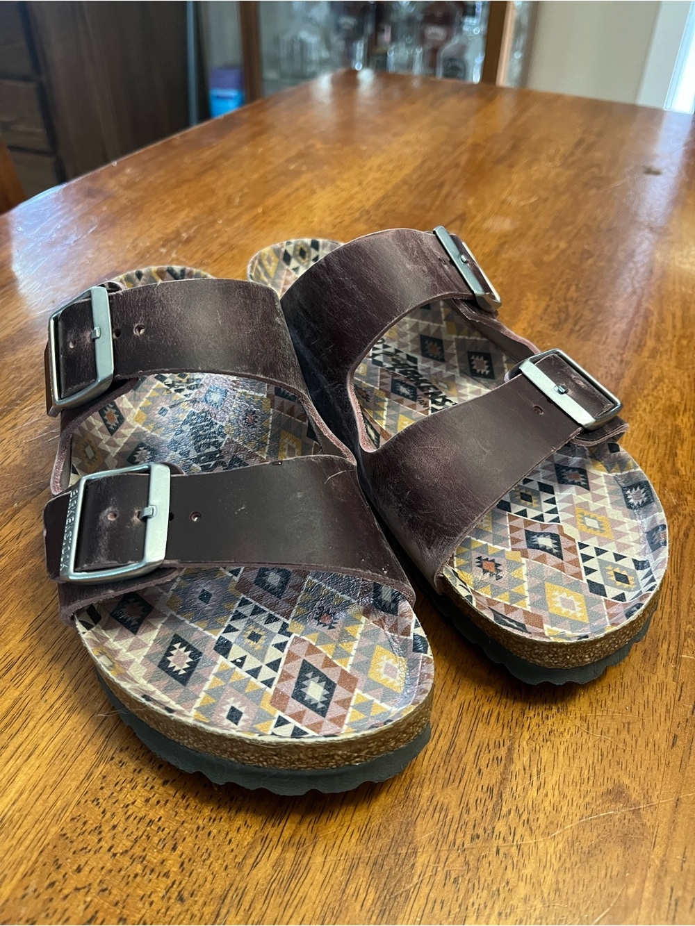 Birkenstock Arizona Purple/Plum Leather Sandals